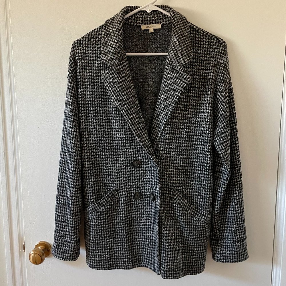 Madewell Brushed Knit Redford Blazer (Houndstooth Check)
